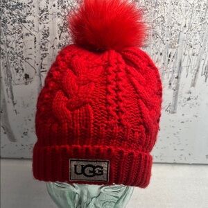 Ugg Cable Knit Red Hat